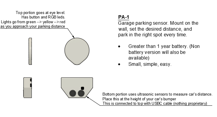 PA-1 Garage Parking Assistant